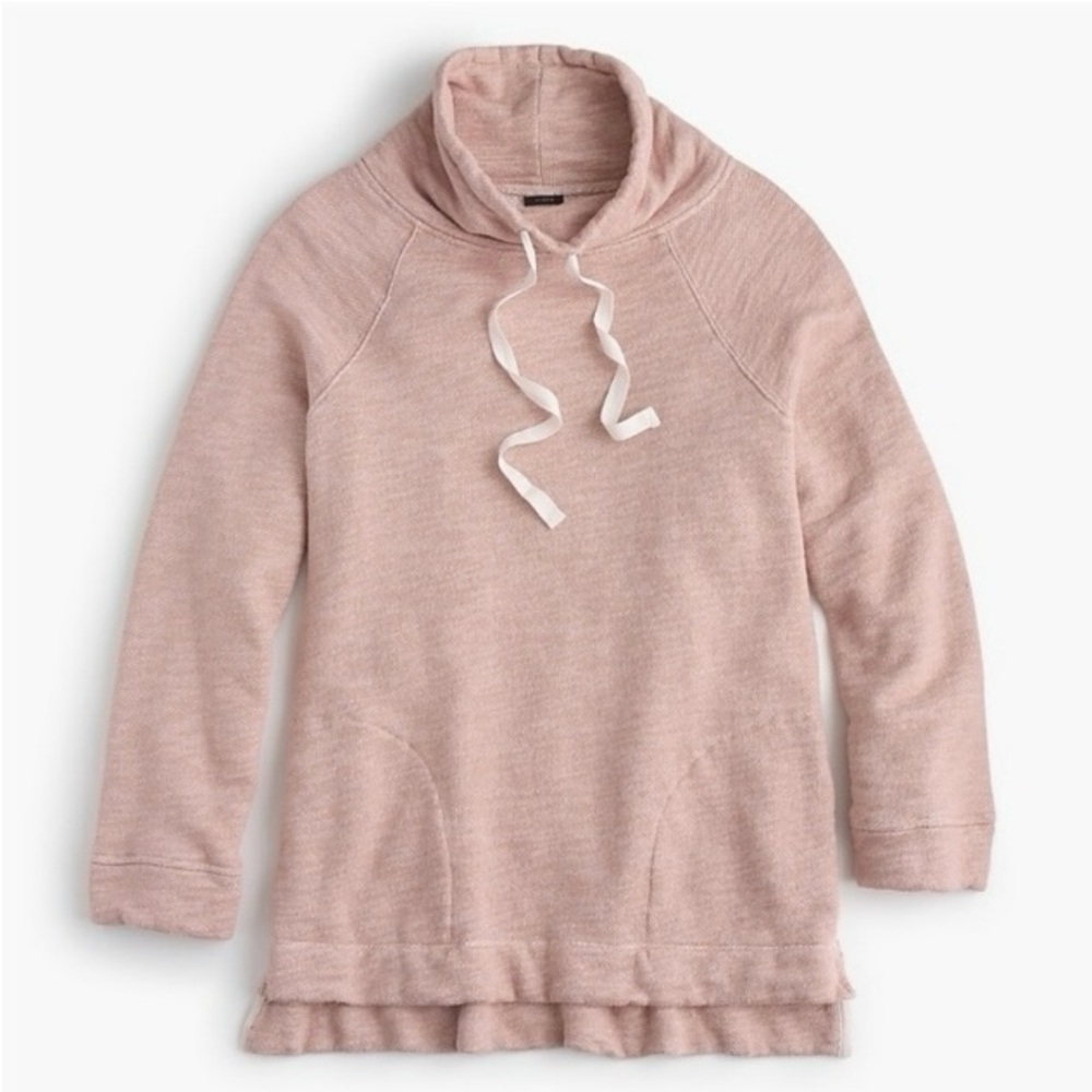 J. Crew Turtleneck Tunic Sweatshirt Pink Sweater